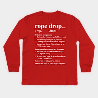 Rope Drop Definition (white) Kids Long Sleeve T-Shirt